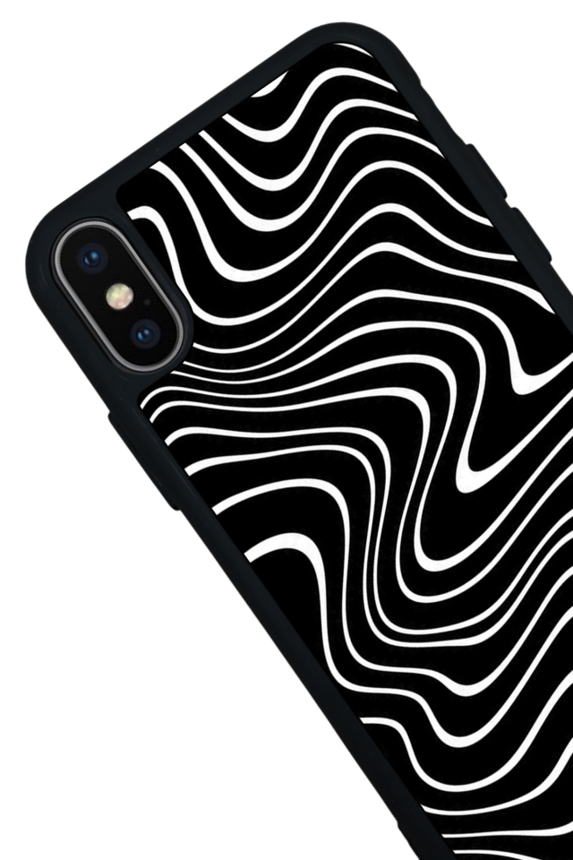 iPhone XS Max Uyumlu Çizgi Sanatı Tasarımlı Glossy Premium Kılıf