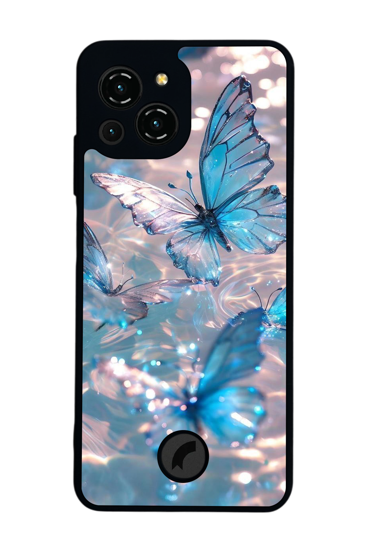 Reeder S23 Pro Max Uyumlu Kelebek Tasarımlı Glossy Premium Kılıf