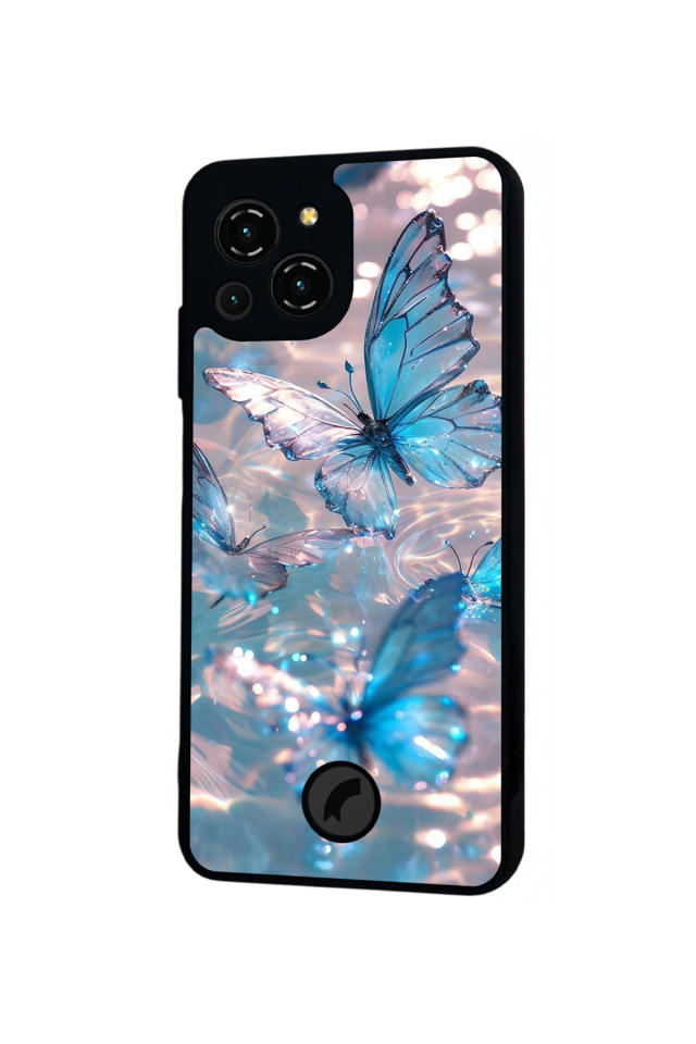 Reeder S23 Pro Max Uyumlu Kelebek Tasarımlı Glossy Premium Kılıf