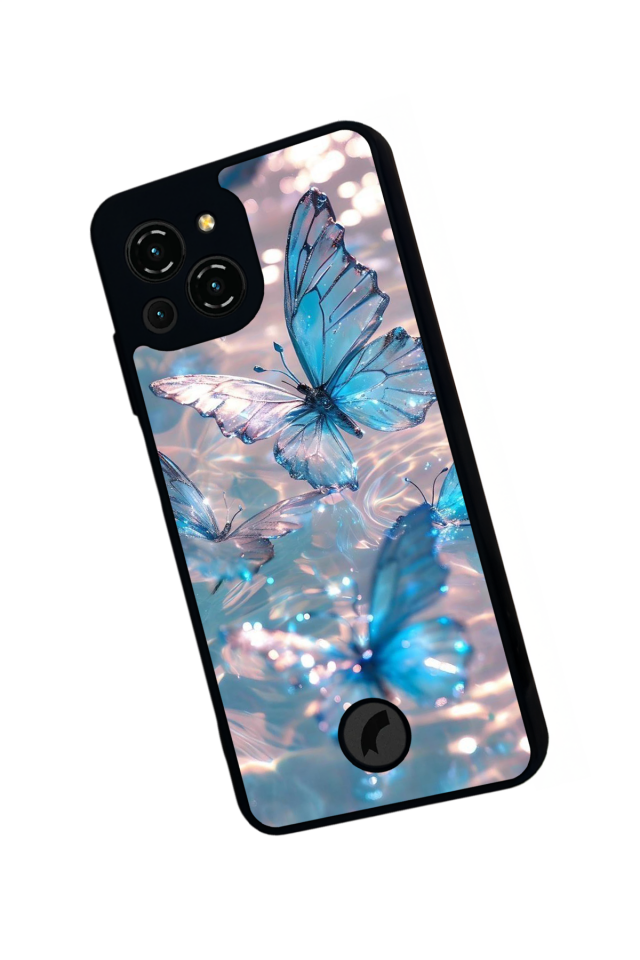 Reeder S23 Pro Max Uyumlu Kelebek Tasarımlı Glossy Premium Kılıf