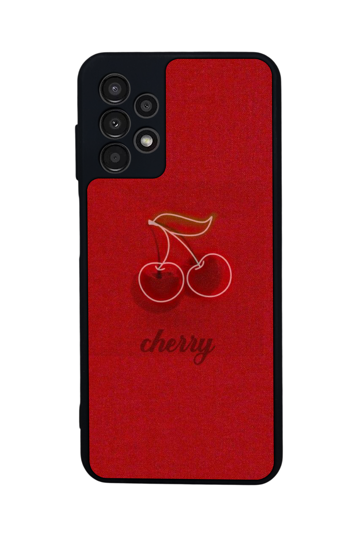 Samsung Galaxy A13 Uyumlu Kiraz Tasarımlı Glossy Premium Kılıf