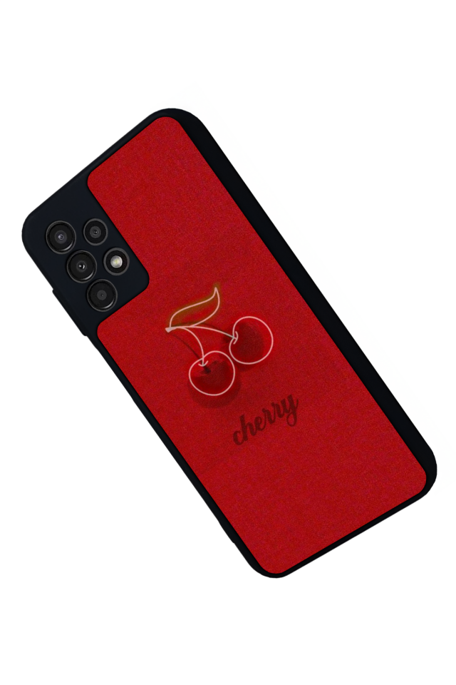 Samsung Galaxy A13 Uyumlu Kiraz Tasarımlı Glossy Premium Kılıf