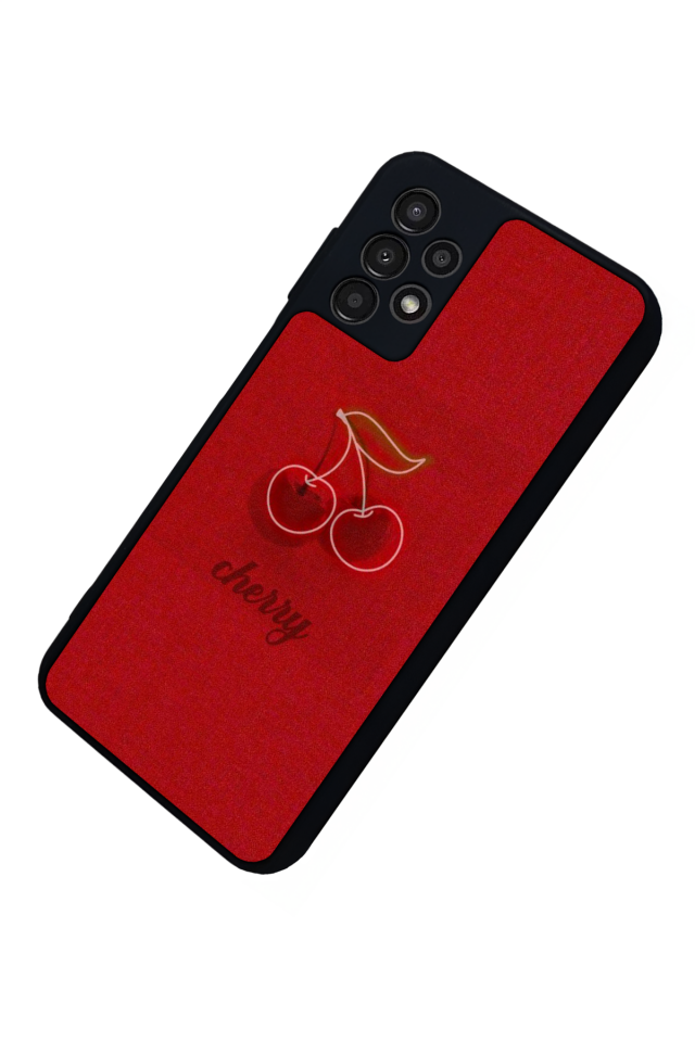 Samsung Galaxy A13 Uyumlu Kiraz Tasarımlı Glossy Premium Kılıf