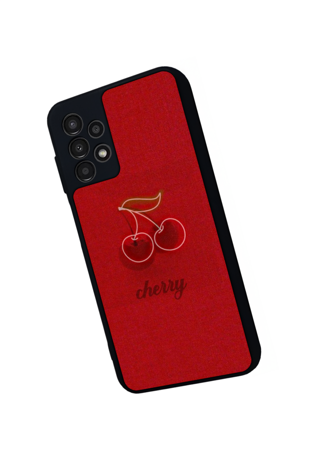 Samsung Galaxy A13 Uyumlu Kiraz Tasarımlı Glossy Premium Kılıf