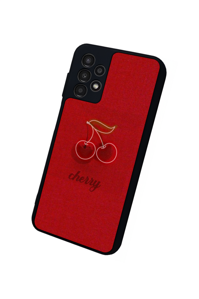 Samsung Galaxy A13 Uyumlu Kiraz Tasarımlı Glossy Premium Kılıf