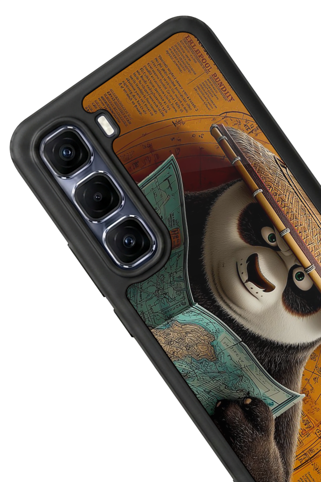 Infinix Hot 60 Pro Plus Uyumlu Kung Fu Panda Tasarımlı Glossy Premium Kılıf