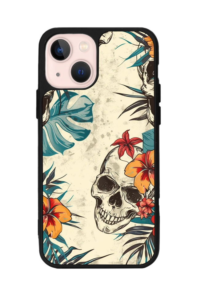 iPhone 13 Mini Uyumlu KuruKafa Tasarımlı Glossy Premium Kılıf