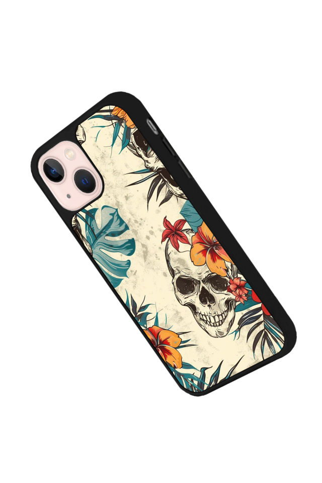 iPhone 13 Mini Uyumlu KuruKafa Tasarımlı Glossy Premium Kılıf