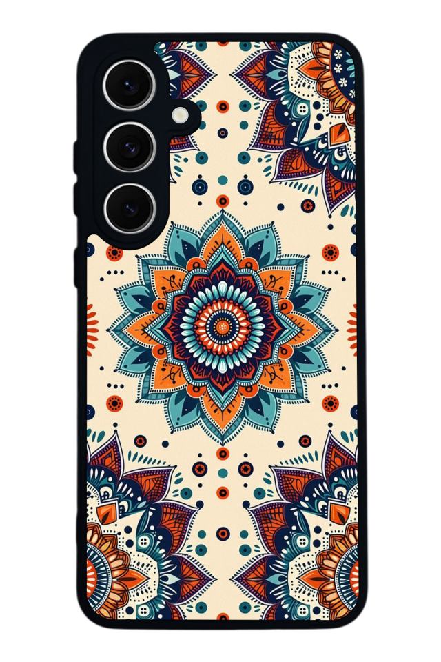 Samsung Galaxy S24 FE Uyumlu Mandala Tasarımlı Glossy Premium Kılıf