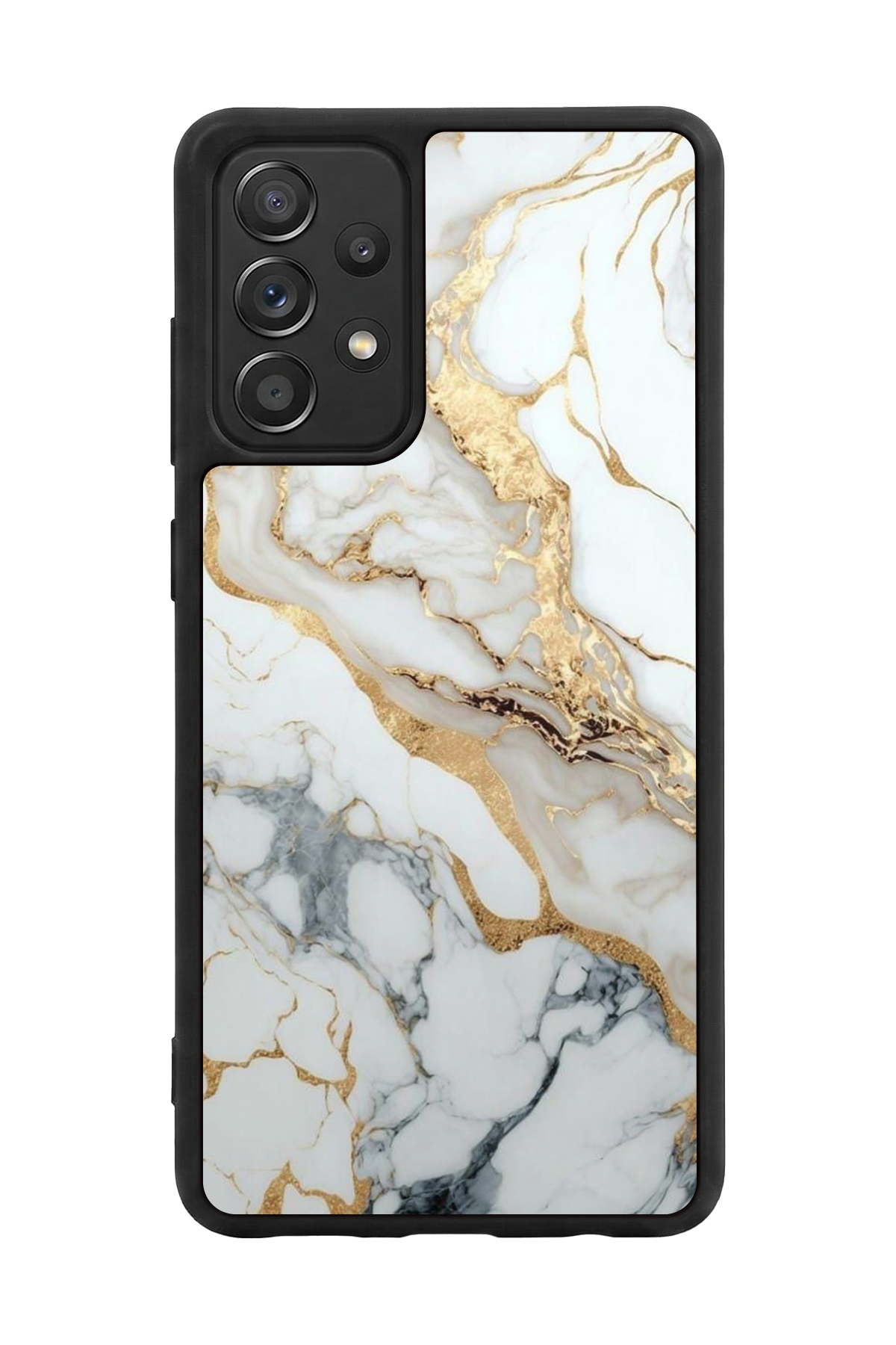 Samsung Galaxy A72 Uyumlu Mermer Marble Tasarımlı Glossy Premium Kılıf