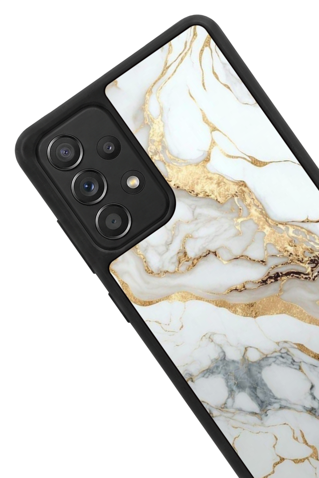 Samsung Galaxy A72 Uyumlu Mermer Marble Tasarımlı Glossy Premium Kılıf