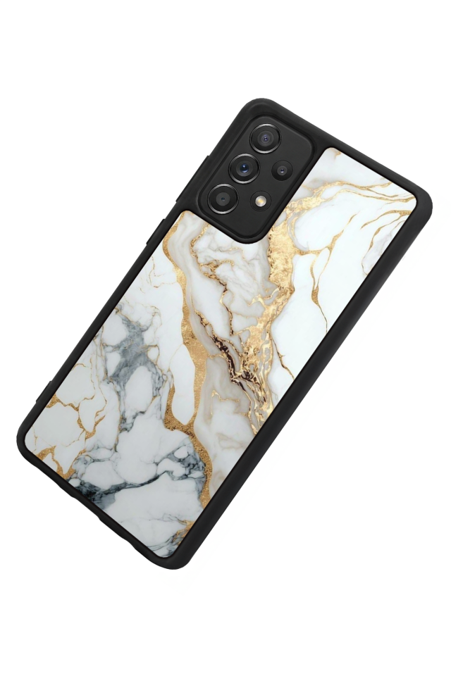 Samsung Galaxy A72 Uyumlu Mermer Marble Tasarımlı Glossy Premium Kılıf