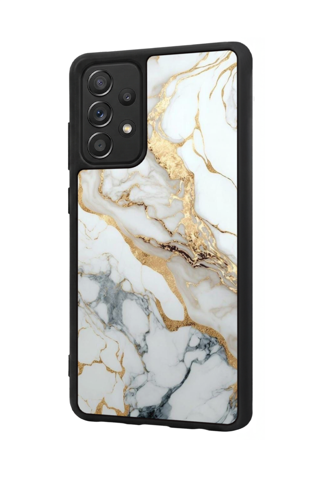 Samsung Galaxy A72 Uyumlu Mermer Marble Tasarımlı Glossy Premium Kılıf