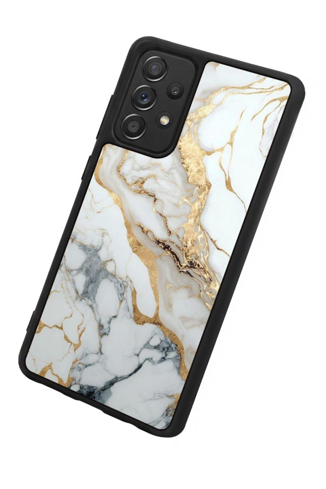 Samsung Galaxy A72 Uyumlu Mermer Marble Tasarımlı Glossy Premium Kılıf
