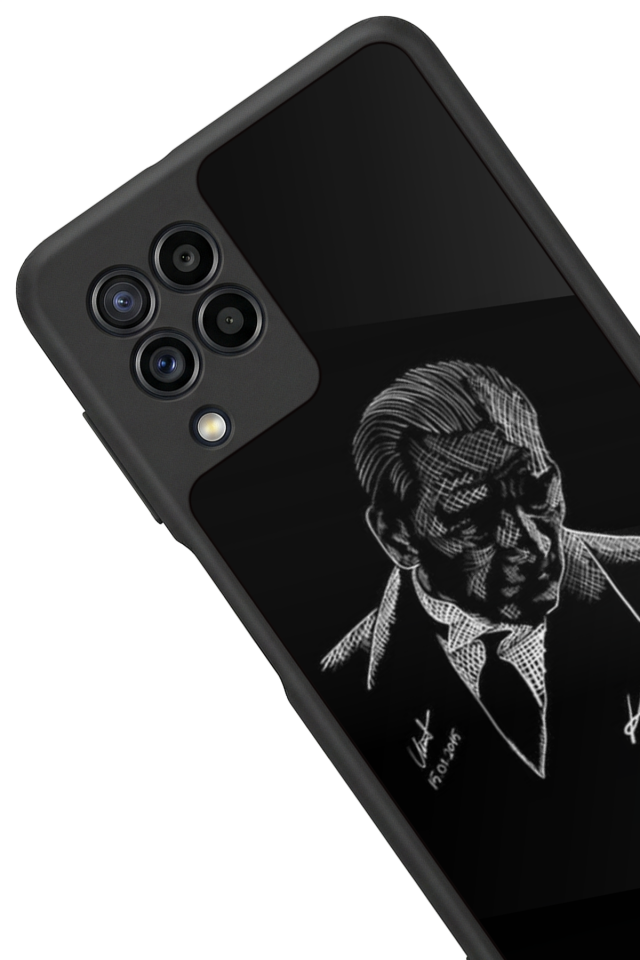 Samsung Galaxy M32 Uyumlu Mustafa Kemal Ataturk Tasarımlı Glossy Premium Kılıf