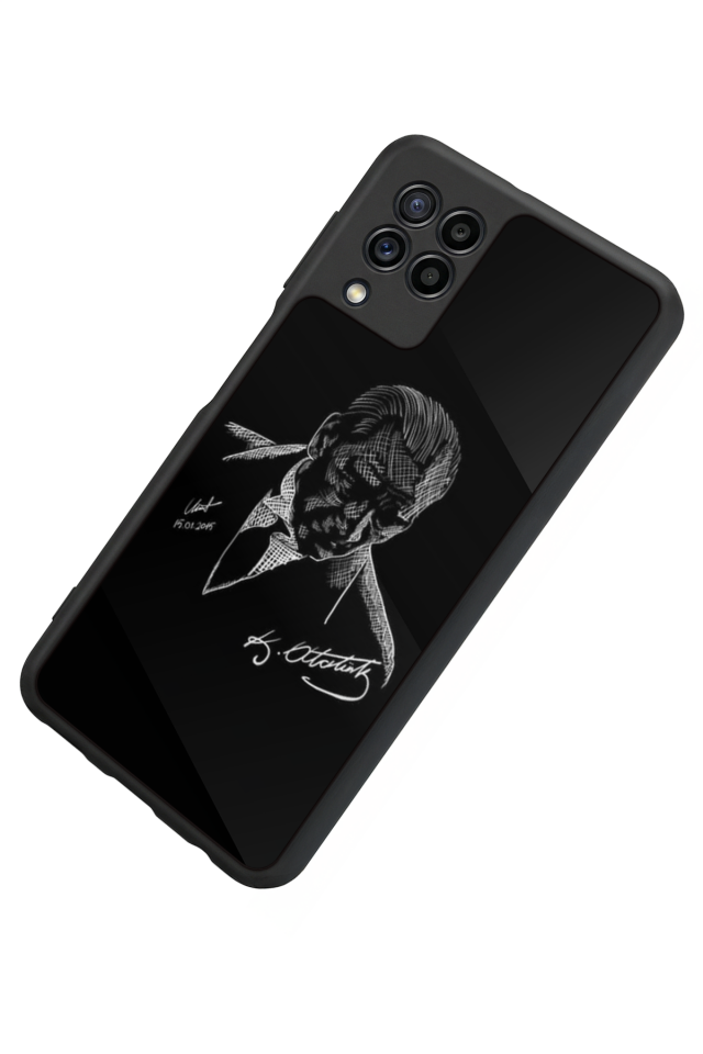 Samsung Galaxy M32 Uyumlu Mustafa Kemal Ataturk Tasarımlı Glossy Premium Kılıf