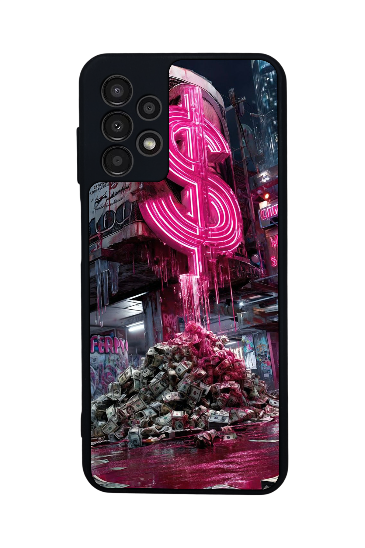 Samsung Galaxy A23 Uyumlu Para Tasarımlı Glossy Premium Kılıf