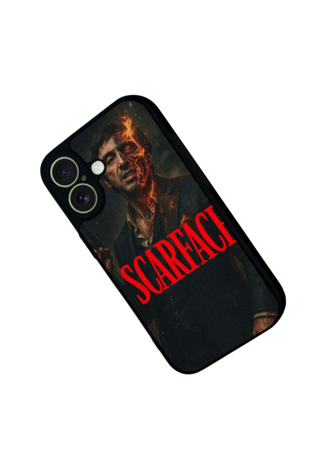 iPhone 17 Uyumlu Scarface Tasarımlı Glossy Premium Kılıf