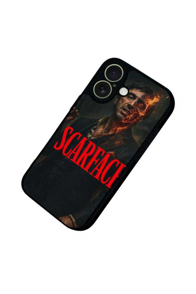 iPhone 17 Uyumlu Scarface Tasarımlı Glossy Premium Kılıf