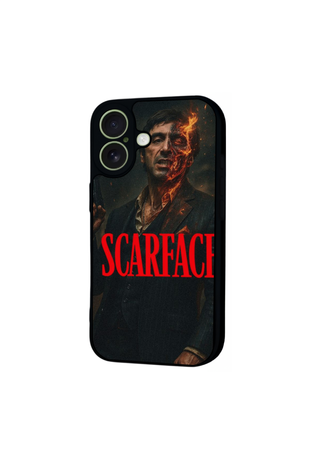 iPhone 17 Uyumlu Scarface Tasarımlı Glossy Premium Kılıf