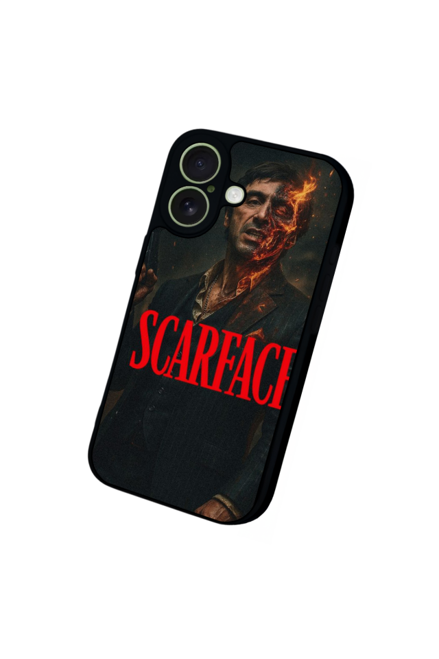 iPhone 17 Uyumlu Scarface Tasarımlı Glossy Premium Kılıf