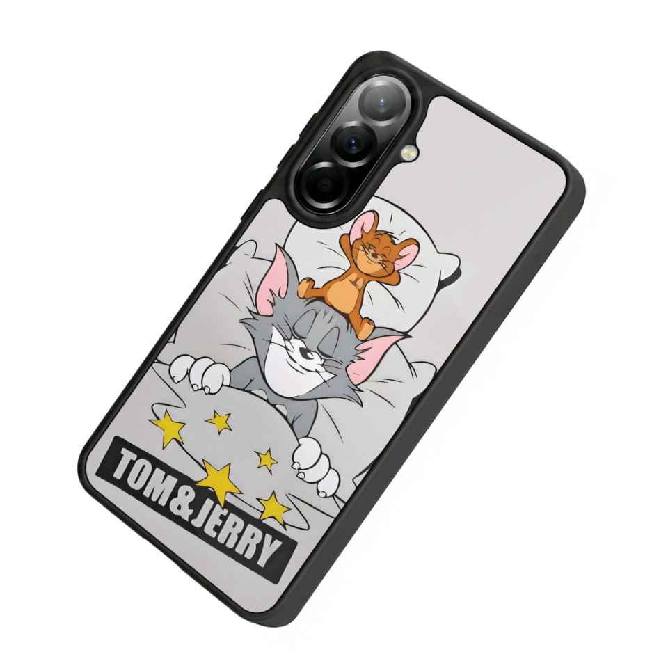 Samsung Galaxy A57 Uyumlu Tom And Jerry Tasarımlı Glossy Premium Kılıf