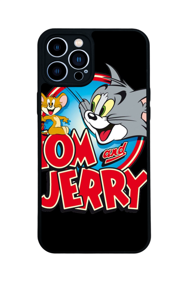 iPhone 12 Pro Max Uyumlu Tom And Jerry Tasarımlı Glossy Premium Kılıf