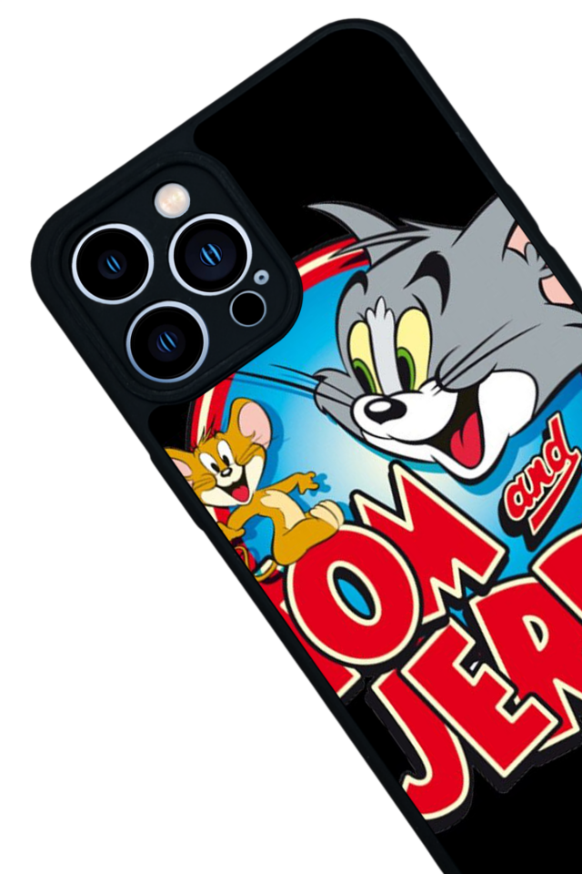 iPhone 12 Pro Max Uyumlu Tom And Jerry Tasarımlı Glossy Premium Kılıf