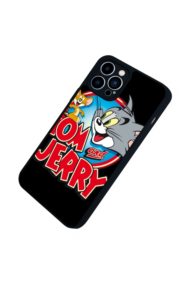 iPhone 12 Pro Max Uyumlu Tom And Jerry Tasarımlı Glossy Premium Kılıf