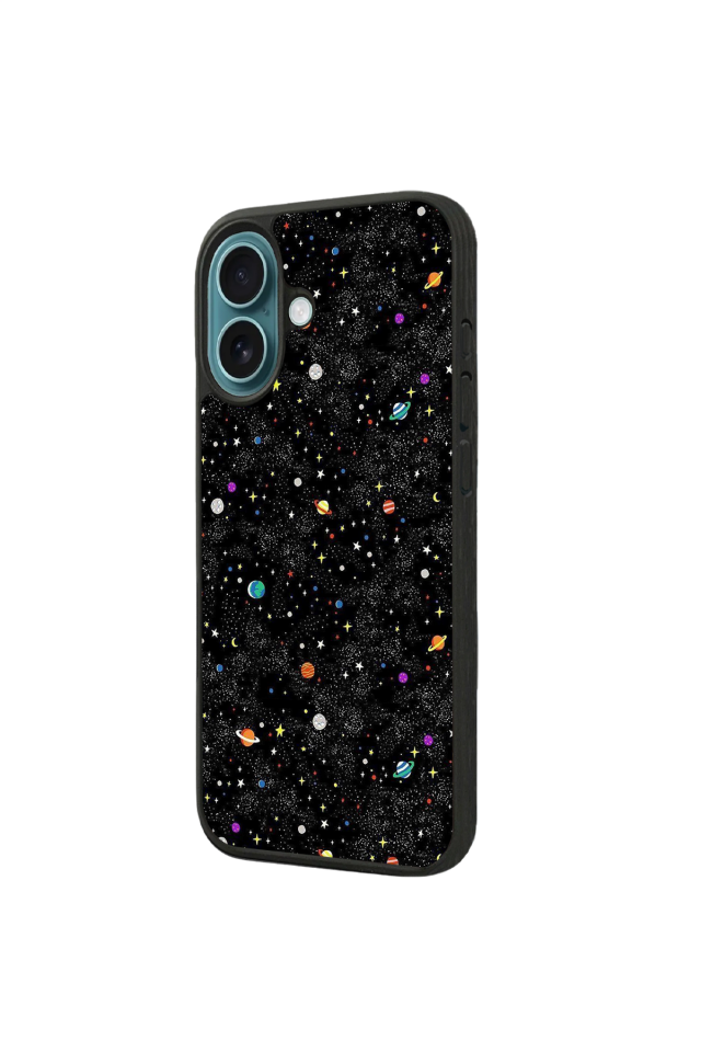 iPhone 16 Plus Uyumlu Uzay Tasarımlı Glossy Premium Kılıf