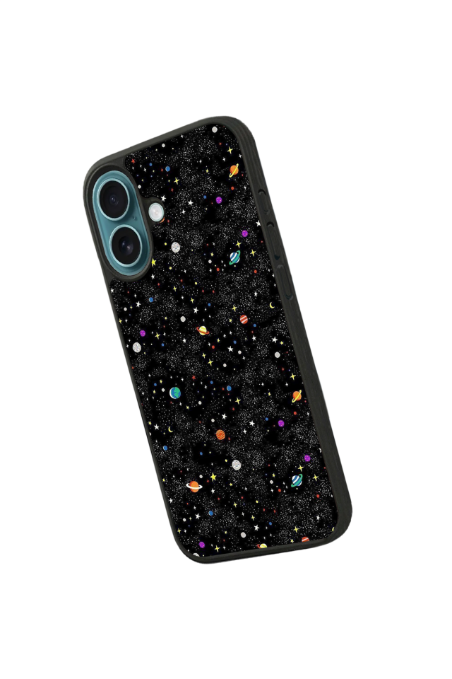 iPhone 16 Plus Uyumlu Uzay Tasarımlı Glossy Premium Kılıf
