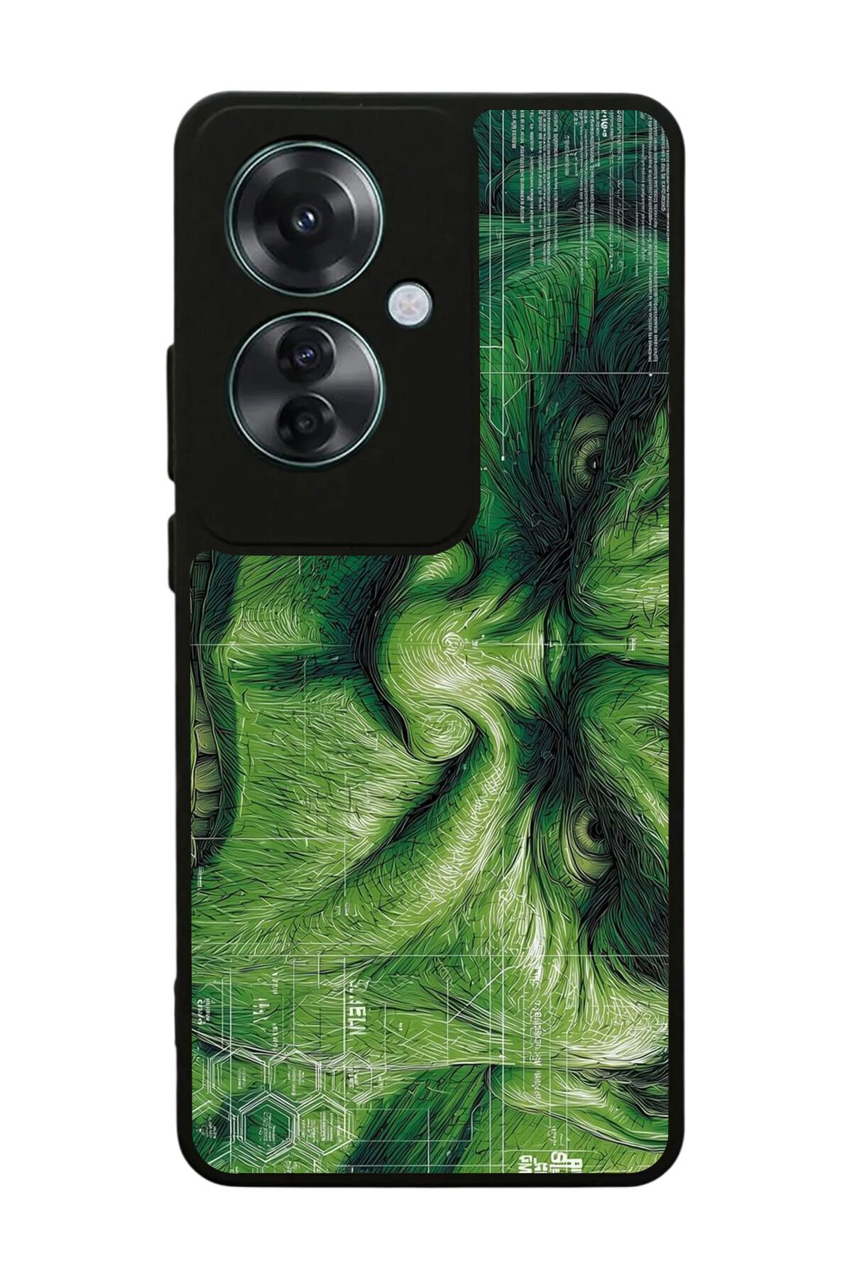 Oppo Reno 11F Uyumlu Hulk Tasarımlı Glossy Premium Kılıf