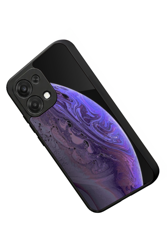 Oppo A6 Pro Uyumlu Ay Tasarımlı Glossy Premium Kılıf