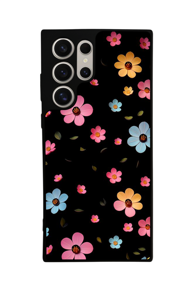 Samsung Galaxy S24 Ultra Uyumlu Cicek Tasarımlı Glossy Premium Kılıf