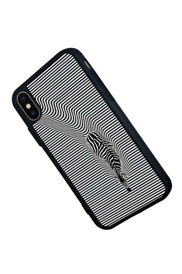 iPhone XS Max Uyumlu Çizgi Sanatı Tasarımlı Glossy Premium Kılıf