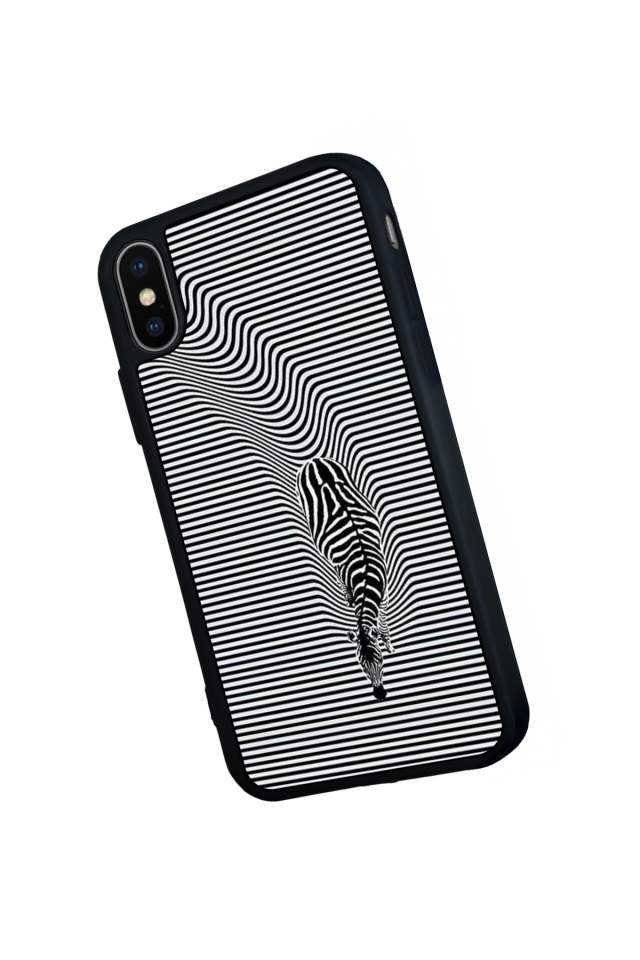 iPhone XS Max Uyumlu Çizgi Sanatı Tasarımlı Glossy Premium Kılıf
