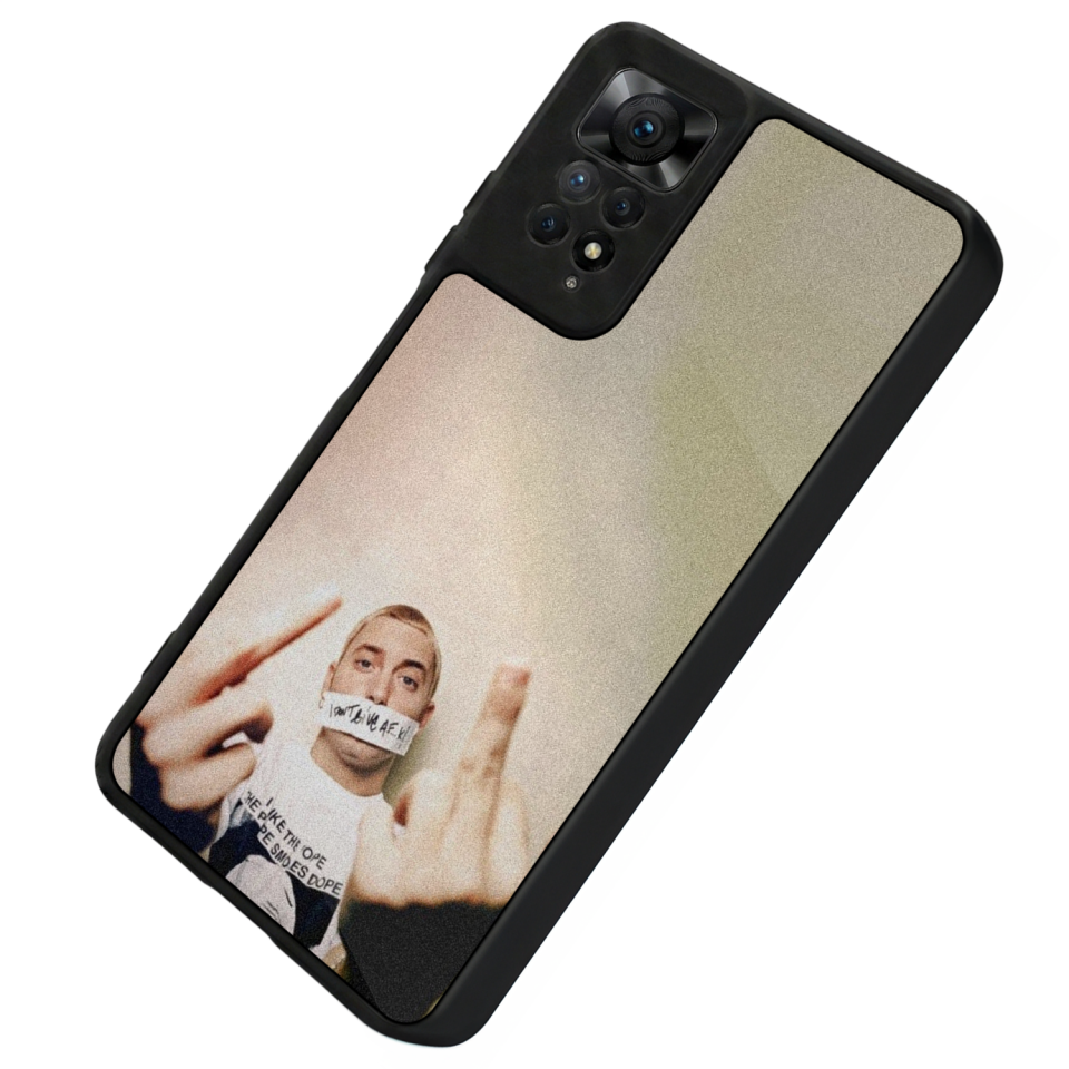 Xiaomi Redmi Note 11 Pro Uyumlu Eminem Tasarımlı Glossy Premium Kılıf
