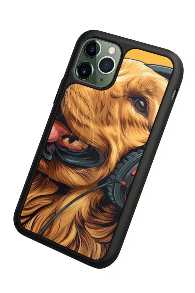iPhone 11 Pro Max Uyumlu Golden Kopek Tasarımlı Glossy Premium Kılıf