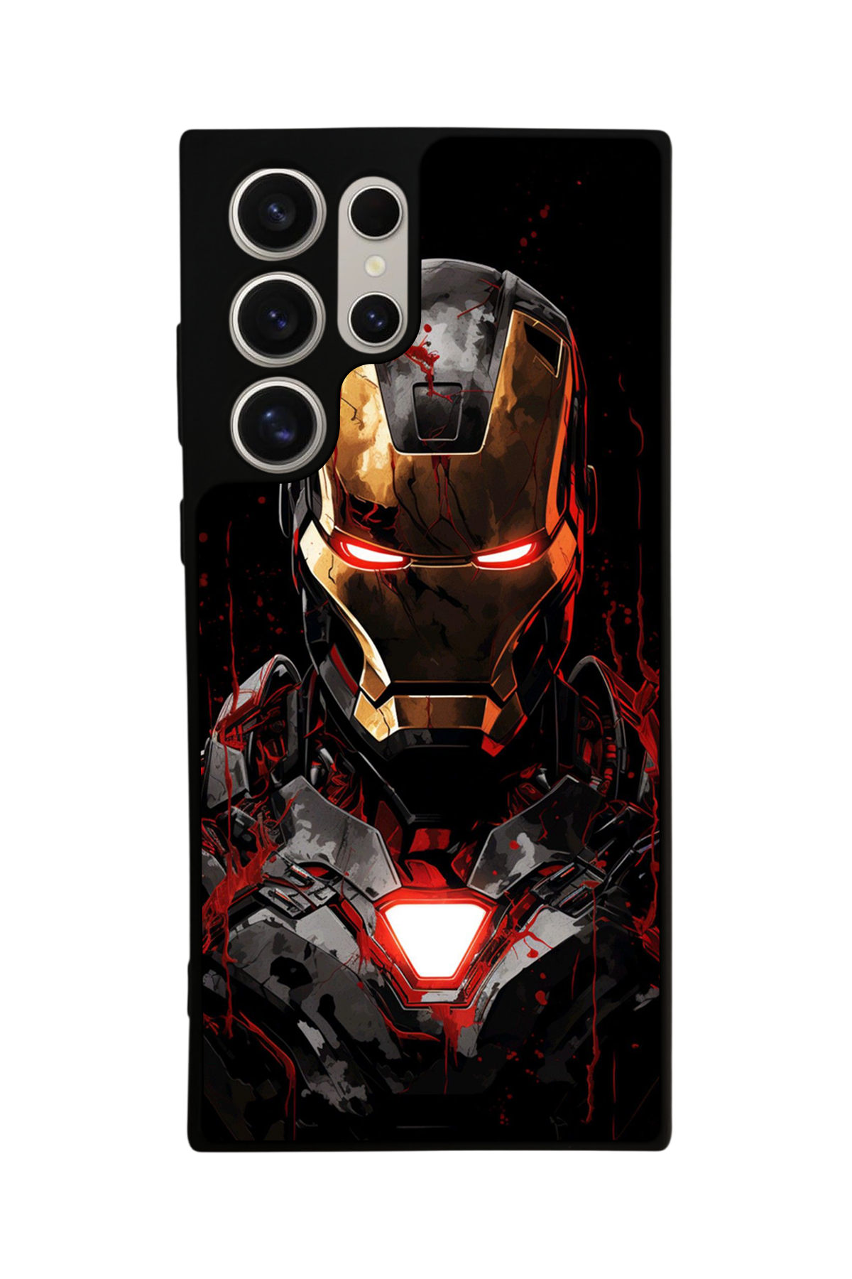 Samsung Galaxy S22 Ultra Uyumlu  Iron Man ( Demir Adam ) Tasarımlı Glossy Premium Kılıf