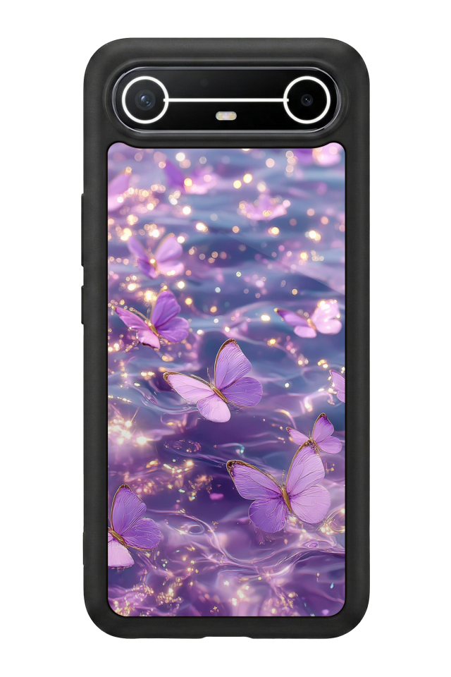 Tecno Spark Slim 5G Uyumlu Kelebek Tasarımlı Glossy Premium Kılıf