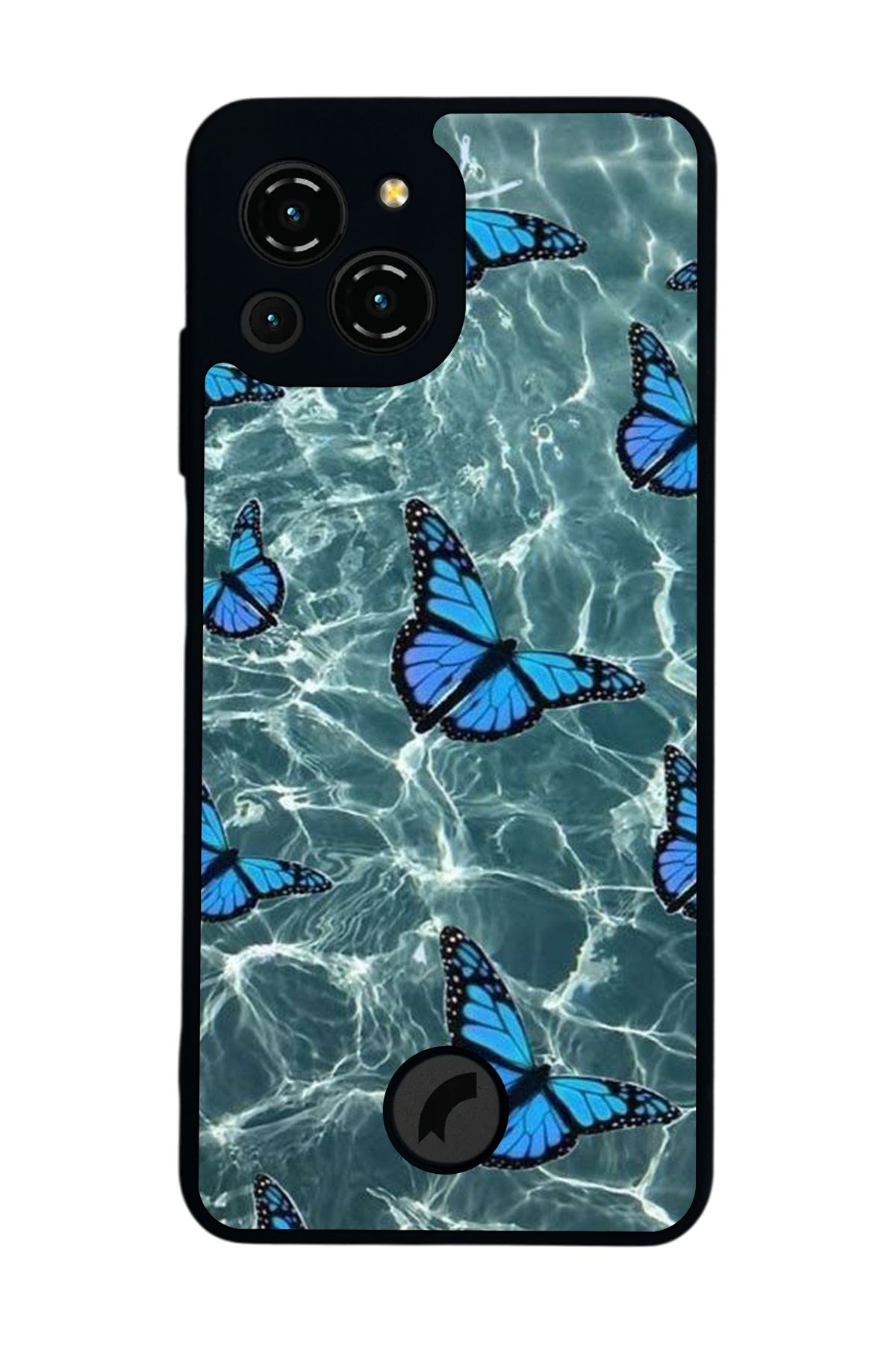 Reeder S23 Pro Max Uyumlu Kelebek Tasarımlı Glossy Premium Kılıf