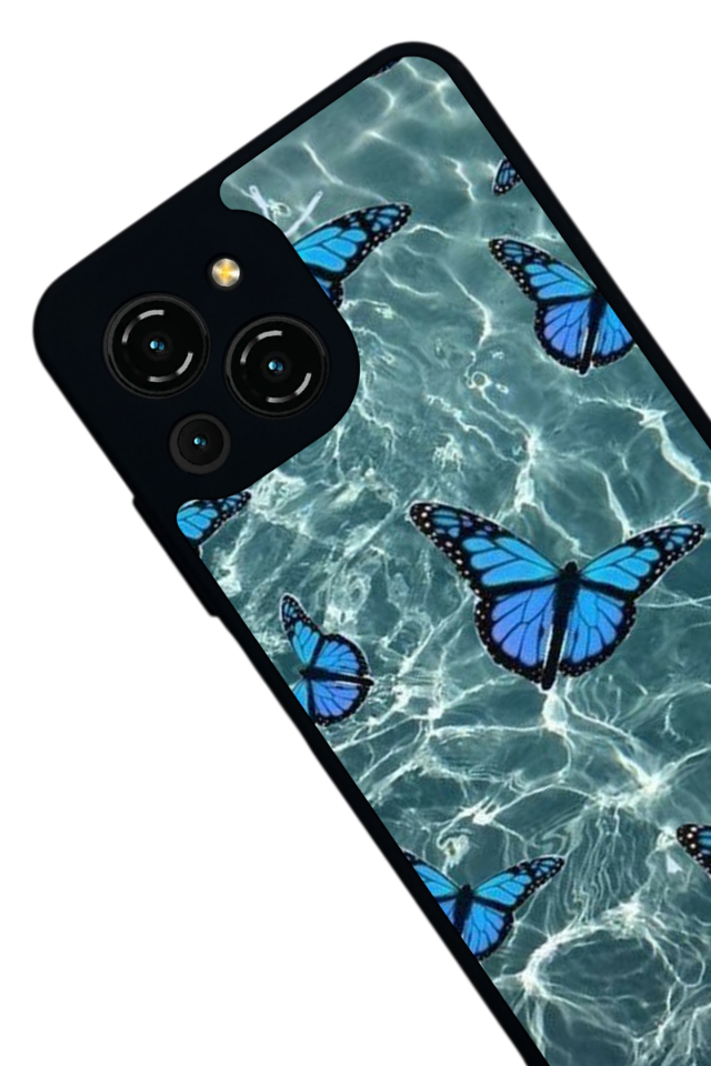 Reeder S23 Pro Max Uyumlu Kelebek Tasarımlı Glossy Premium Kılıf