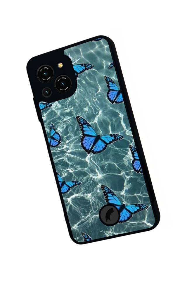 Reeder S23 Pro Max Uyumlu Kelebek Tasarımlı Glossy Premium Kılıf