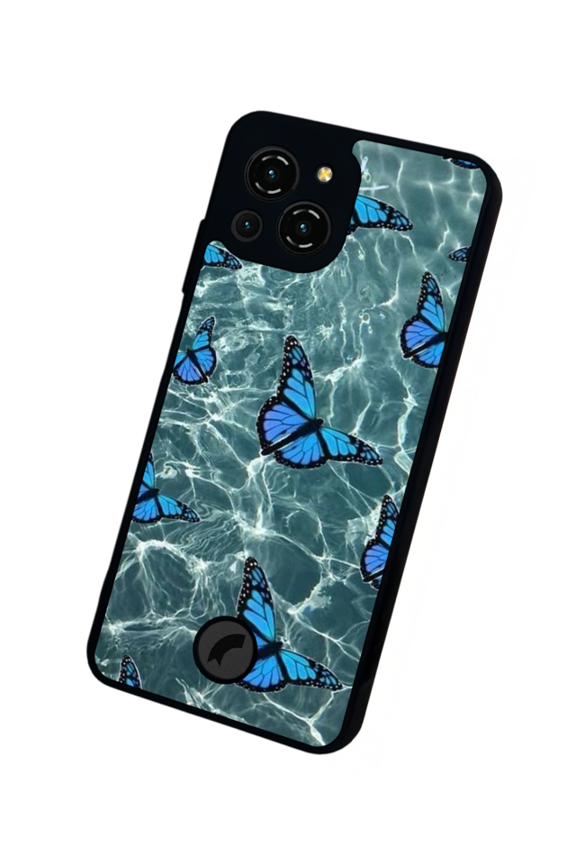 Reeder S23 Pro Max Uyumlu Kelebek Tasarımlı Glossy Premium Kılıf