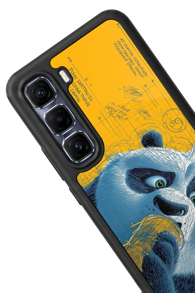 Infinix Hot 60 Pro Plus Uyumlu Kung Fu Panda Tasarımlı Glossy Premium Kılıf