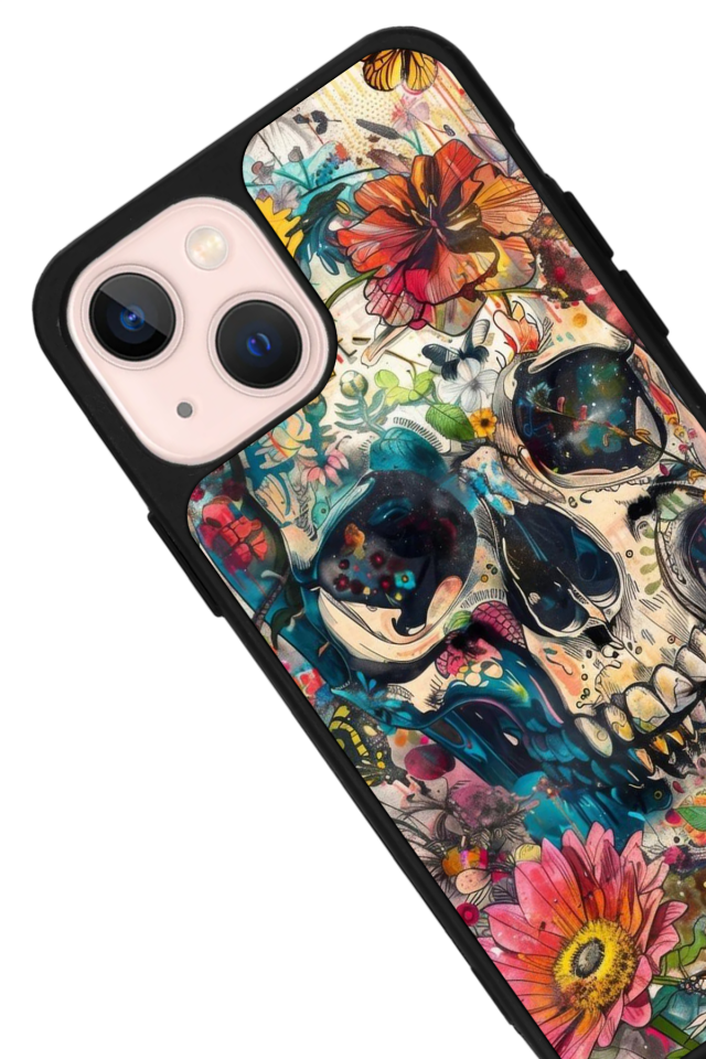 iPhone 13 Mini Uyumlu KuruKafa Tasarımlı Glossy Premium Kılıf