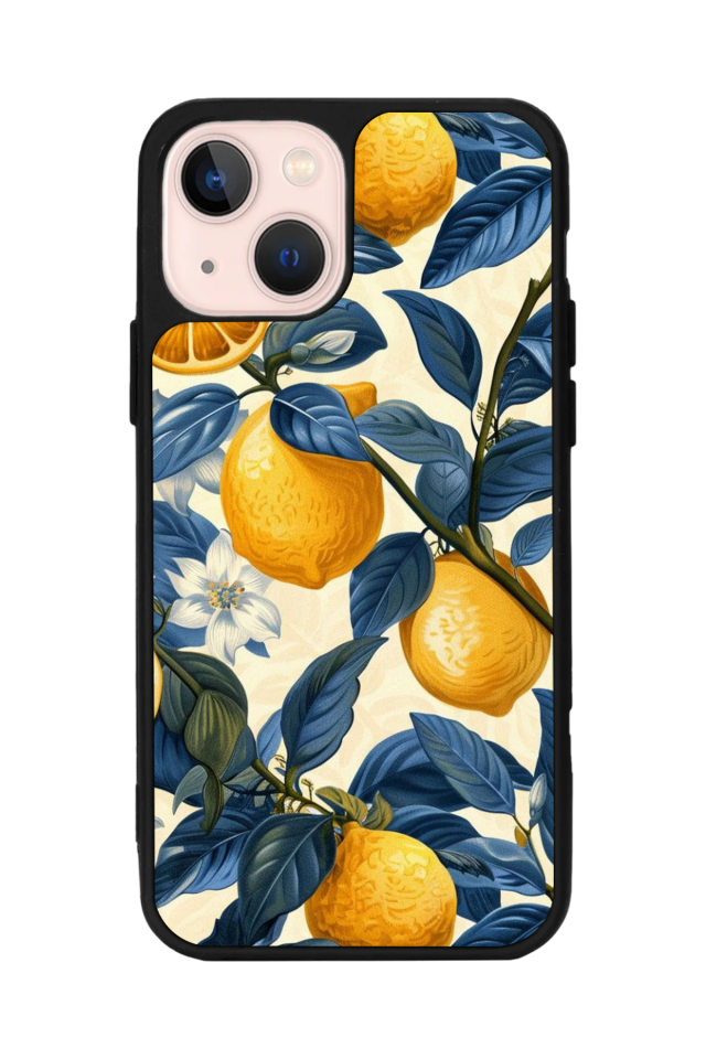 iPhone 13/14 Uyumlu Limon Tasarımlı Glossy Premium Kılıf