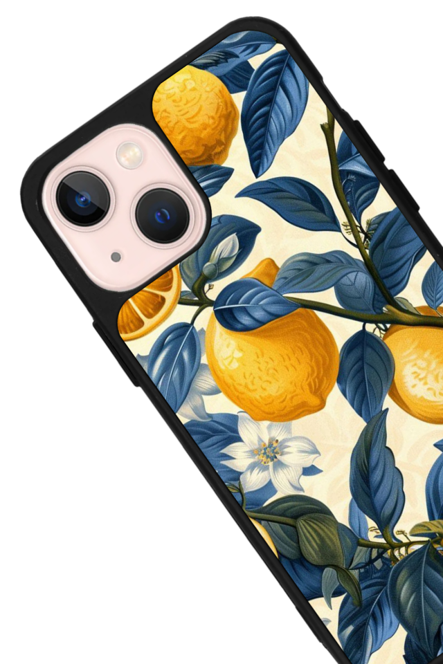 iPhone 13/14 Uyumlu Limon Tasarımlı Glossy Premium Kılıf