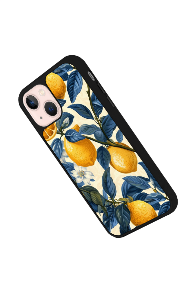 iPhone 13/14 Uyumlu Limon Tasarımlı Glossy Premium Kılıf