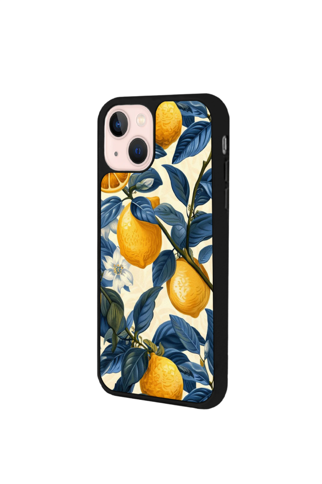 iPhone 13/14 Uyumlu Limon Tasarımlı Glossy Premium Kılıf